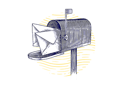 Mail | engraving illustration