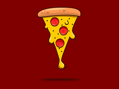 Pizza graphic design icon illustration logo