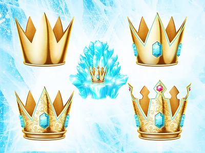 Crowns And Ice Throne and crowns gold ice throne