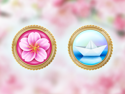 April april blossom medals paper sakura ship spring