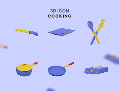 3D Icon Cooking cooking design3d icon icon3d kitchen