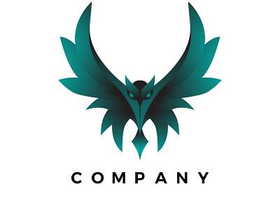 Mystic Green beauty branding design eagle gradient green icon illustration logo owl vector