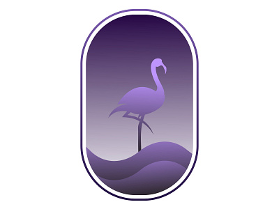 Flamingo gradient logo illustration beauty branding design flamingo gradient icon illustration logo purple vector
