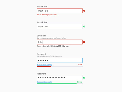 Errors And Validation form inline validation input ui kit