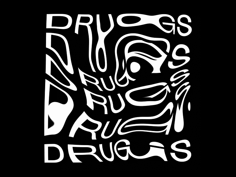 Drugs after effects black design drugs graphic motion type typography
