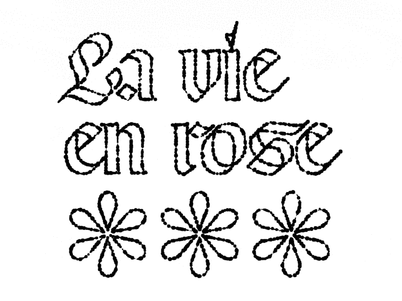 La Vie En Rose 2d after effects animation flower graphic la vie en rose motion type typography