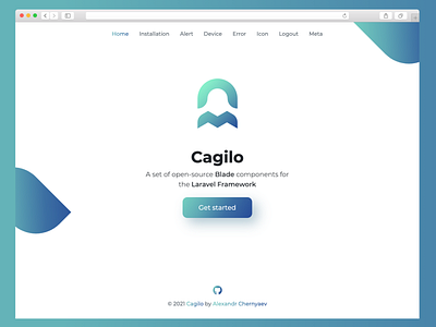 Cagilo - Blade components for Laravel design laravel logo opensource website