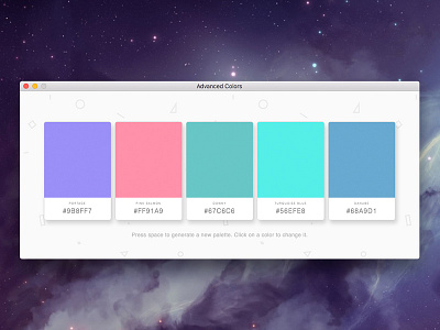 Advanced Colors for OSX app color palette generator macos osx swatch