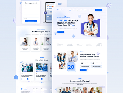 MedDoc Website Homepage UI Design app consultation design figma healthcare healthcare website logo medical webdesign medical website online doctor product design skshihabulislam ui ui design web design website website ui design