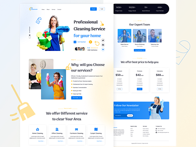 Cleaning Service UI clean cleaning cleaning service corporate design dry cleaning figma graphic design laundry modern product design service ui ui design uiux ux website