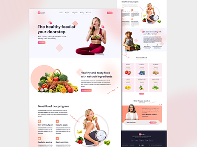 Weight Loss Landing page branding design diet plan figma fitness food graphic design health landing page menu product design ui ui design ux website weight loss