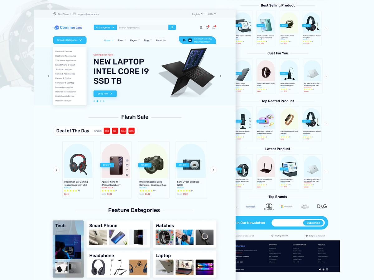 Commerceo- eCommerce Figma UI Template by Sk Shihabul Islam on Dribbble