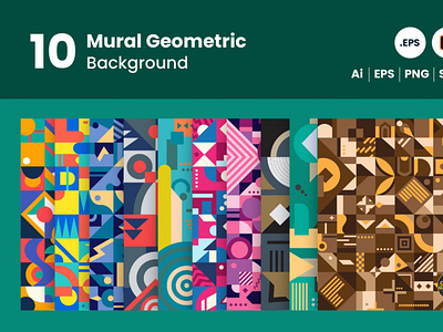 Geometric Mural Beckground