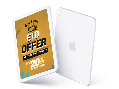 Discount Offer Poster For Gold Finger branding design discount discount offer discount poster eid eid discount eid offer gold finger graphic design offer typography