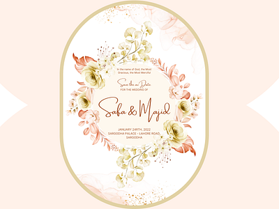 Wedding Card For Safa Majid design graphic design typography ui ux