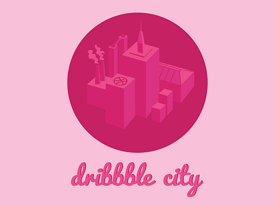 Movin' On In city corey dribbble flat minimal pink spicuzza