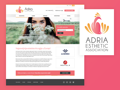 Adria Esthetic Association health logo design web design