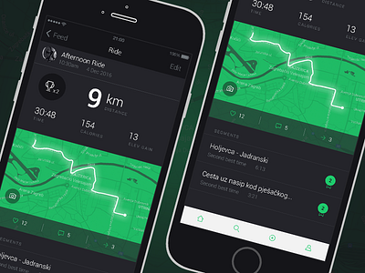 UI challenge - week 9 bike app ride ui