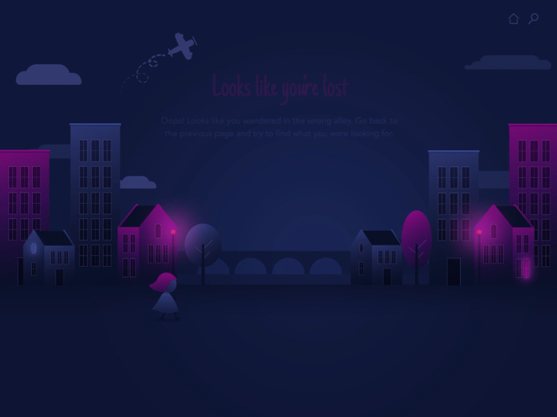 404 Page — UI Challenges S02 404 city illustration ui challenge