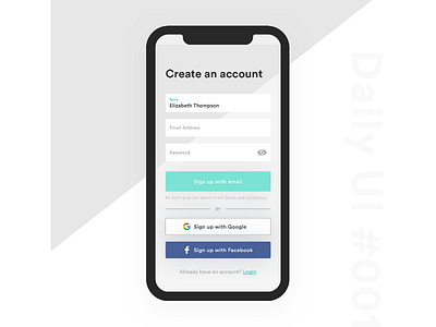 Daily UI #001 - Sign Up