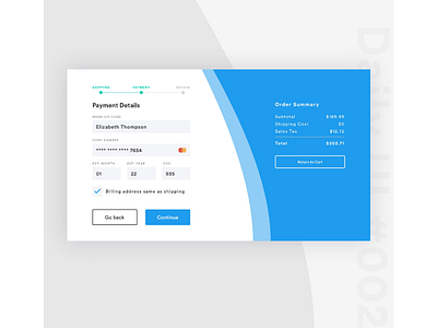 Daily UI #002 - Credit Card Checkout