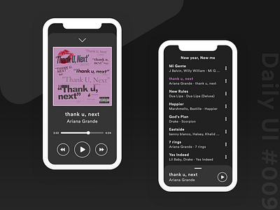 Daily UI #009 - Music Player