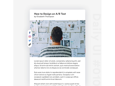 Daily UI #010 - Social Share 010 dailyui dailyui010 socialshare