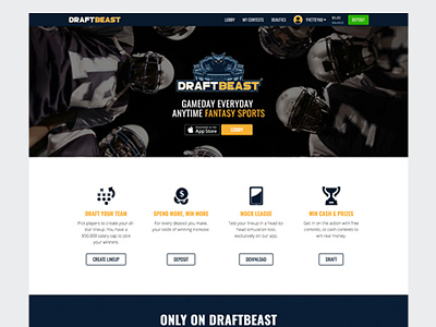 DraftBeast Landing Page