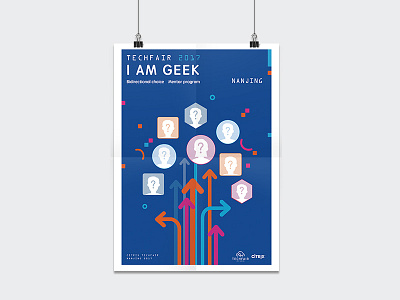 Poster Design for Citrix Techfair 2017 branding layout poster print techfair
