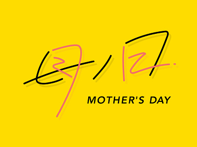 MOTHER'S DAY calligraphy design typography