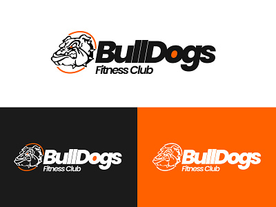 Fitness flat logo - Bulldogs branding design graphic design logo logotype