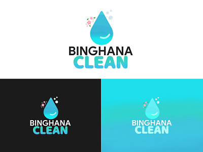 Dress Cleaning Shop Flat Logo - BINGHANA Clean branding design flat design logo logotype ui