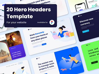 Kreed - 20 Hero Headers Template