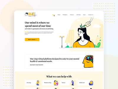 RYT.life - Homepage branding care clean design health illustration interface mental health mental health care mental well-being mobile mobile design online therapy service ui uidesign ux visual design web website