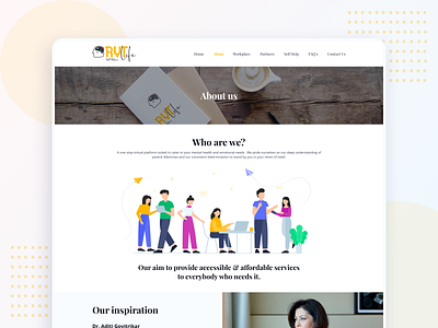 RYT.life - About Us page about about us page branding clean design graphic design health health care illustration interface mental health mental wellness ui uidesign ux web website website design who we are