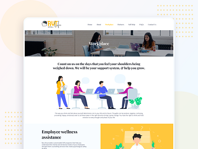 RYT.life - Workplace page benefits branding clean corporate design enquiry graphic design health illustration interface logo mental health ui ux web website well being wellness workplace