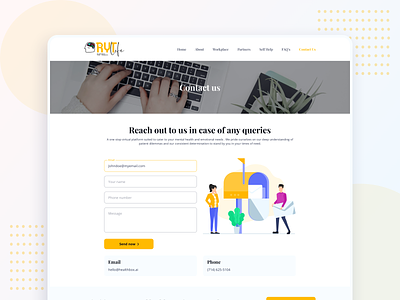 RYT.life - Contact page branding clean contact contact us design graphic design health care illustration interface logo mental health mental wellness ui userinterface ux visual design webdesign website wellness being