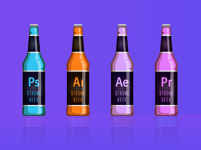 Get high with Beers! Adobe Brew! adobe after effect adobe illustrator adobe photoshop illustration adobe premiere strong beer