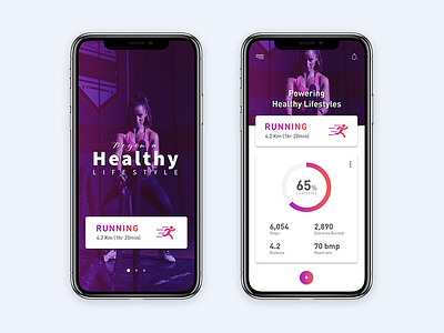 Health & Fitness App UI Exploration application clean design fitness health interface minimal running stats tracker ui ux