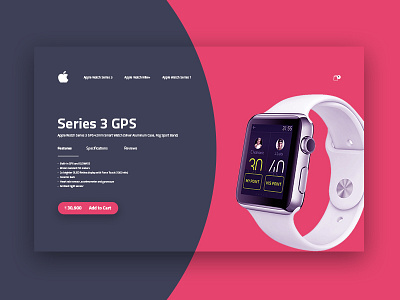 Series 3 Apple watch cart page design cart design layout lowprofile navigation product shopping typography ui watch web website