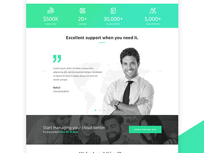 Cloud services landing page concept by Shreyash Barot on Dribbble