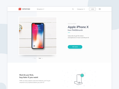 Mobile phone landing page