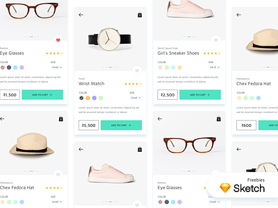 Freebies: eCommerce Mobile App - Product Screens