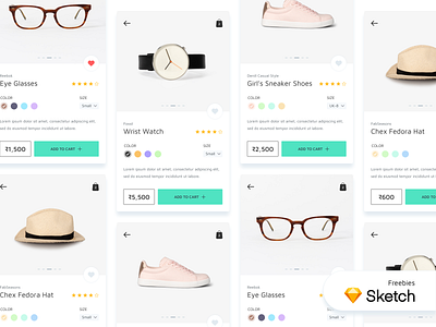 Freebies: eCommerce Mobile App - Product Screens cart clean clean ui ecommerce free freebies interface mobile mobileappdesign product page resources sketchapp ui ux design ui design ux design visual