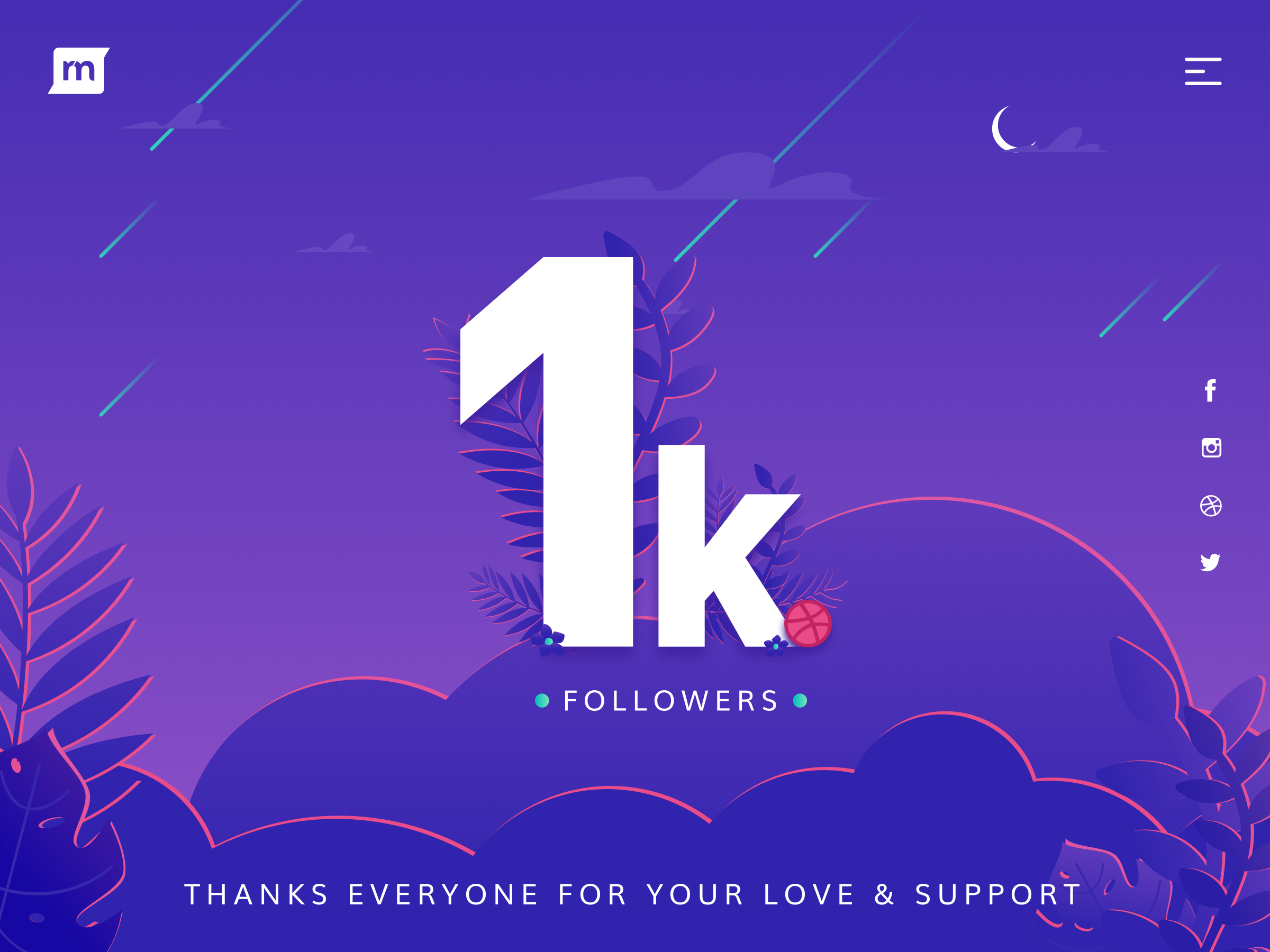 Dribbble - 1000_followers.png by Shreyash Barot