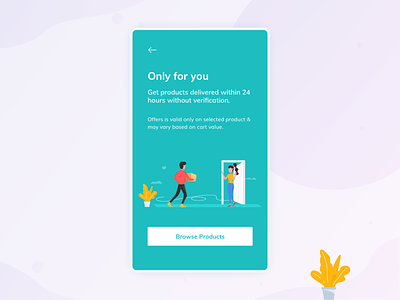 Show offer for repeat users android clean color design illustration interface ios minimal mobile offer offers responsive design ui ux visual visual design web website