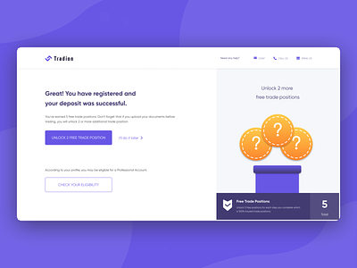 Registered and successful deposit to the account clean deposite design documents illustration interface invest investments kyc stockmarket trade trading ui unlock upload ux vector visual design web website