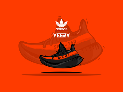 Adidas Yezzy 350 adidas art design illustration logo posters shoes skate sneakers vector vexel yeezy