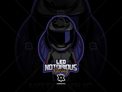 Leo Notorious Racing design esport logo esports illustration mascot mascot logo vector vexel