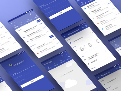Smart Agent - Android android app application design flat material design minimal notification travel ui ux